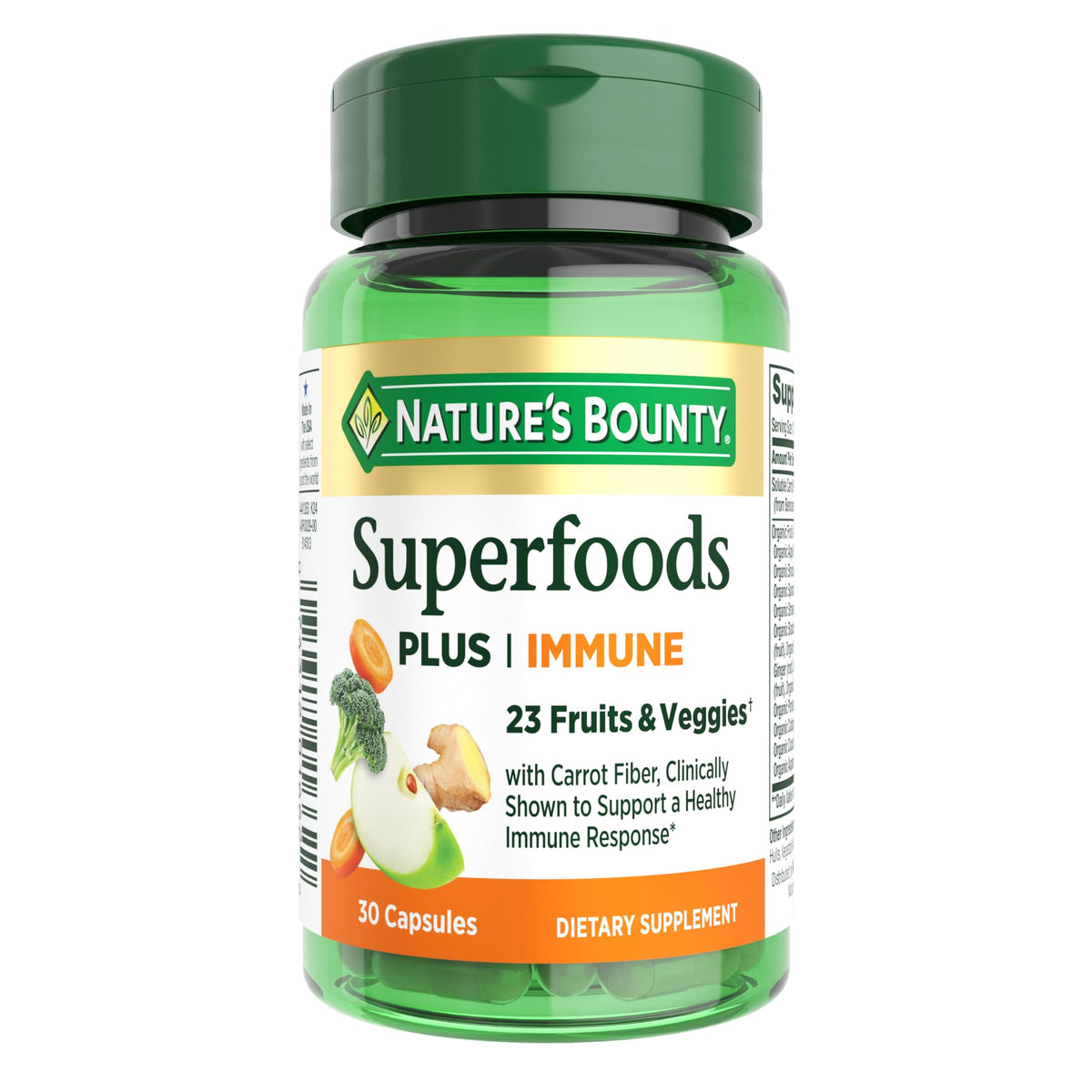 Nature’s Bounty Superfoods Plus Immune – Bouteille: prise simple dans votre routine quotidienne.