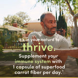 Nature’s Bounty Superfoods Plus Immune – Fibres de carotte: soutien potentiel à l’immunité quotidienne.