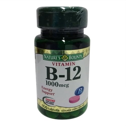 Nature's Bounty Vitamine B-12 1000 mcg, emballage pratique, énergie durable.