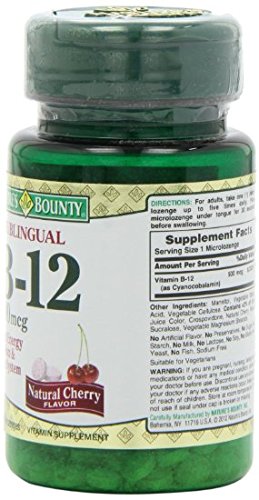 Nature's Bounty B12 500 mcg – dissolution sous-langue en 30 secondes