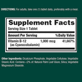 Nature's Bounty Vitamine B12, pack de 2, praticité et disponibilité prolongée.