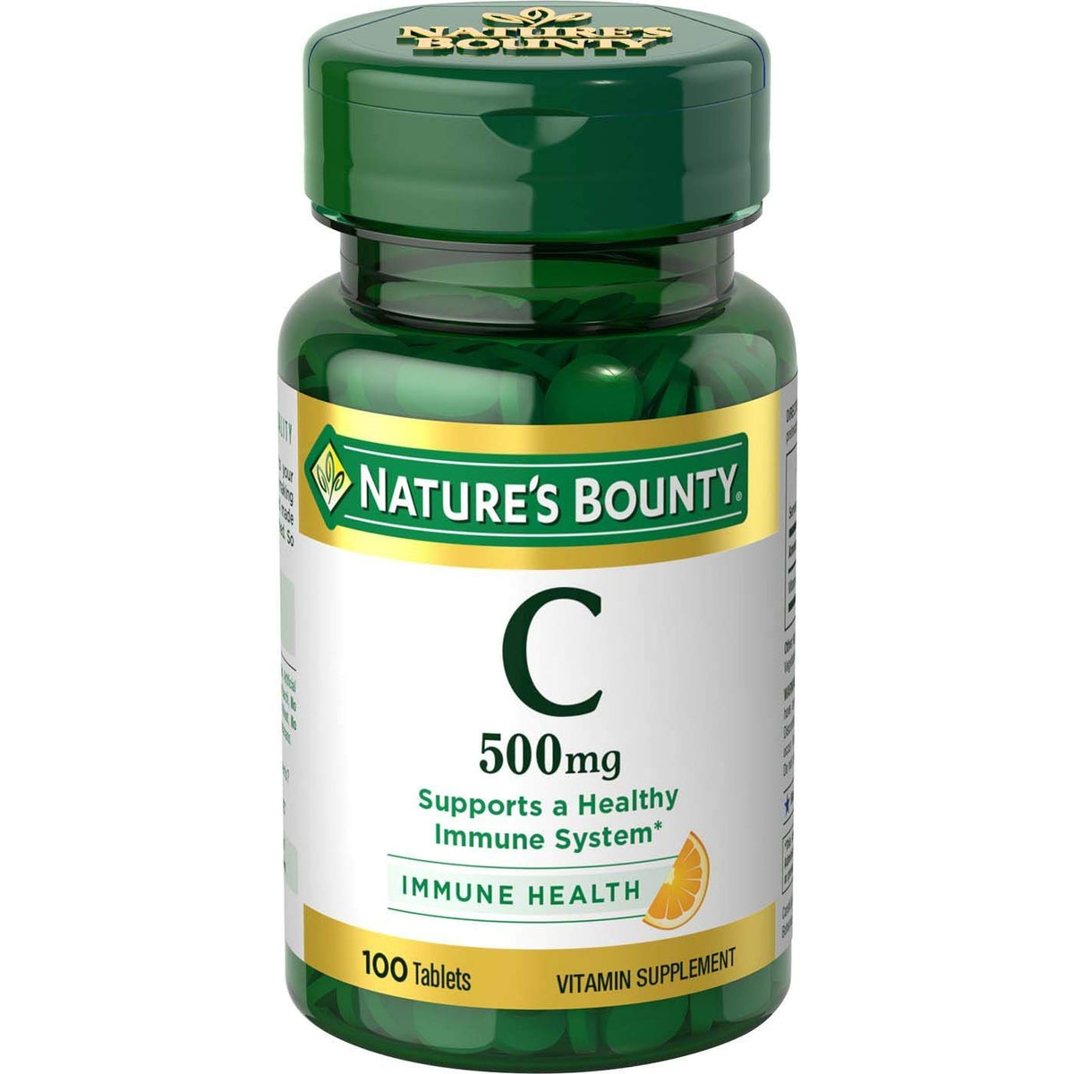 Nature's Bounty vitamine C 500 mg – comprimés faciles à avaler pour le soutien immunitaire potentiel.