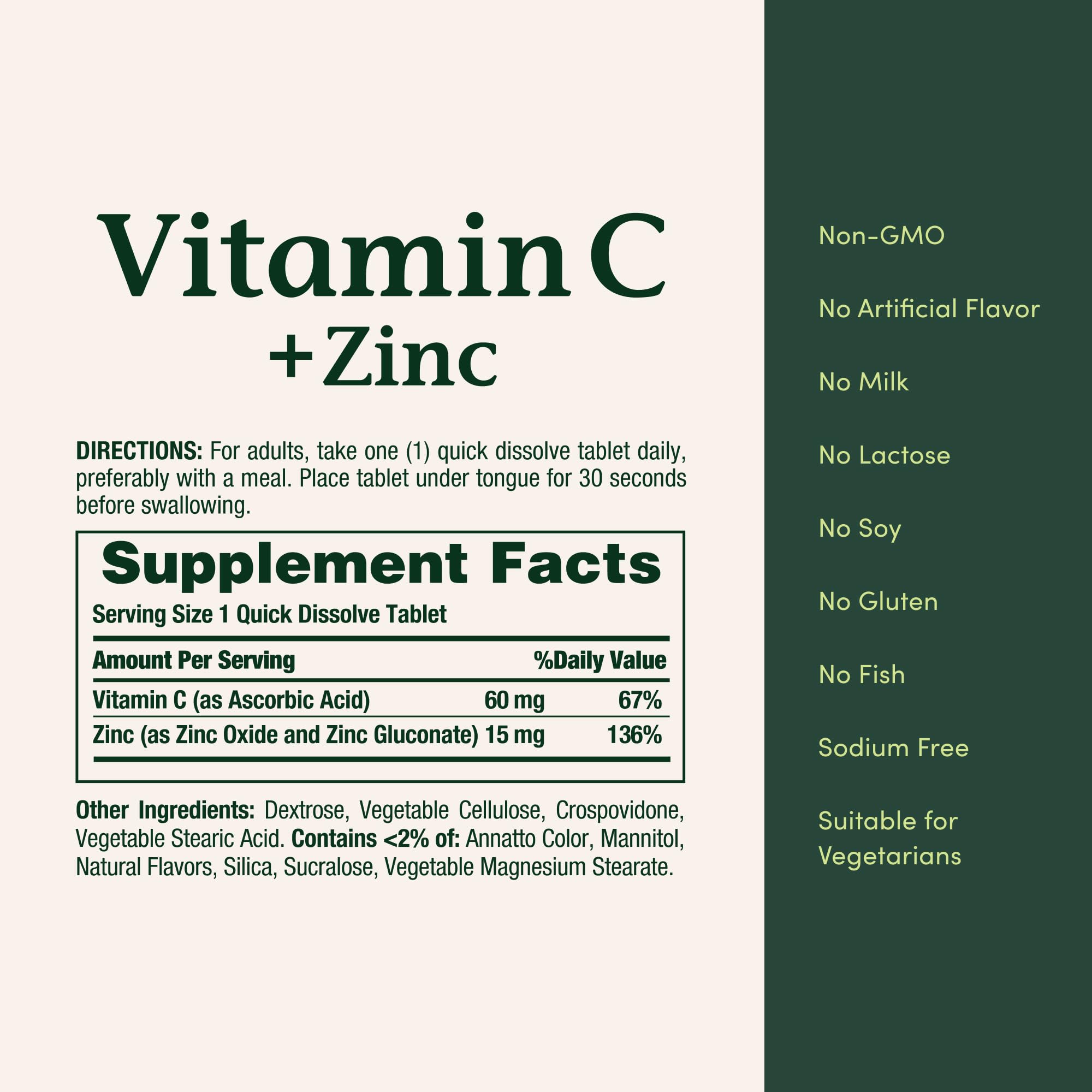 Nature's Bounty Vitamin C + Zinc : comprimés sans gluten et sans OGM, choix sûr.