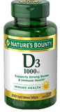 Nature's Bounty Vitamine D3, gélules molles – soutien potentiel des os et immunité.