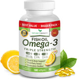 Nature's Branch Omega-3 Triple-Force dans la bouteille, apport concentré pour cœur et vision.