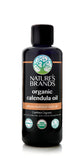 Nature's Brands huile calendula bio dans bouteille-verre 3-4oz pour hydratation quotidienne