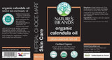 Nature's Brands huile calendula bio – flacon en verre usage massage peau