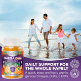 Nature's Choice Gommes Omega 3 goût orange attrayant pour une routine saine.