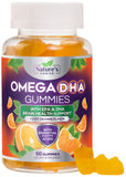 Nature's Choice Gommes Omega 3 orange en bouteille, plaisir quotidien possible pour le cœur.