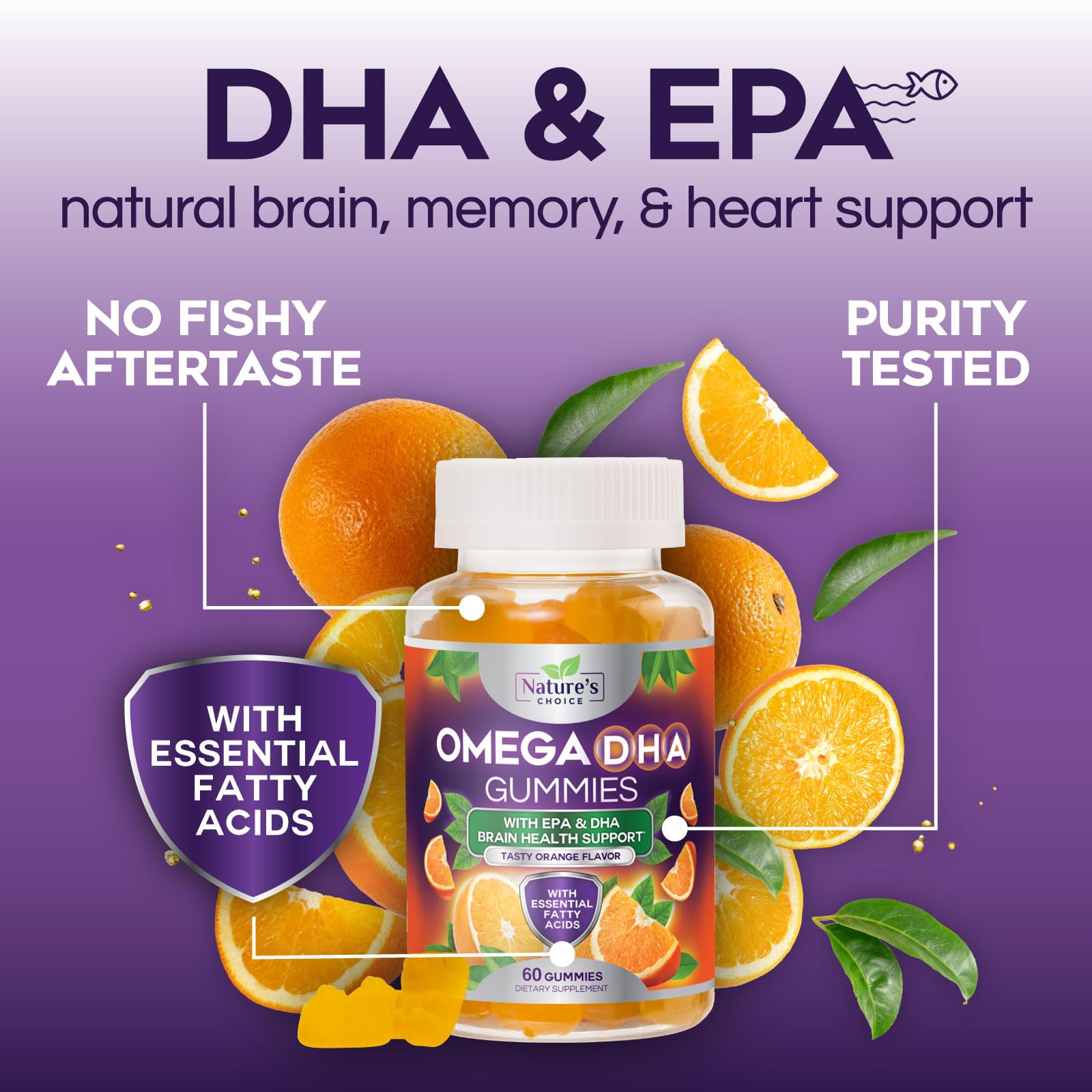 Nature's Choice Gommes Omega 3 utilisation quotidienne pratique et simple.