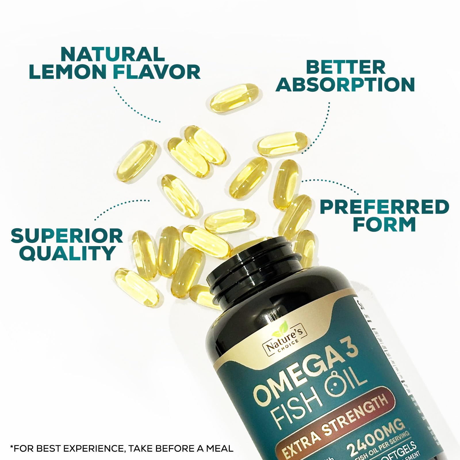 Nature's Choice Omega 3 – Purifié, contrôlé et testé par des tiers.