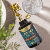 Nature's Choice Omega 3 – Bouteille pratique de 180 gélules.