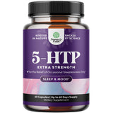 Natures Craft 5HTP - Bouteille et capsules, soutien humeur et sommeil naturel.