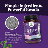 Natures Craft 5HTP - Mélange végétal pour esprit clair et calme.