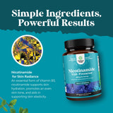 Natures Craft Niacinamide 500mg, antioxydant potentiel pour la vitalité quotidienne.