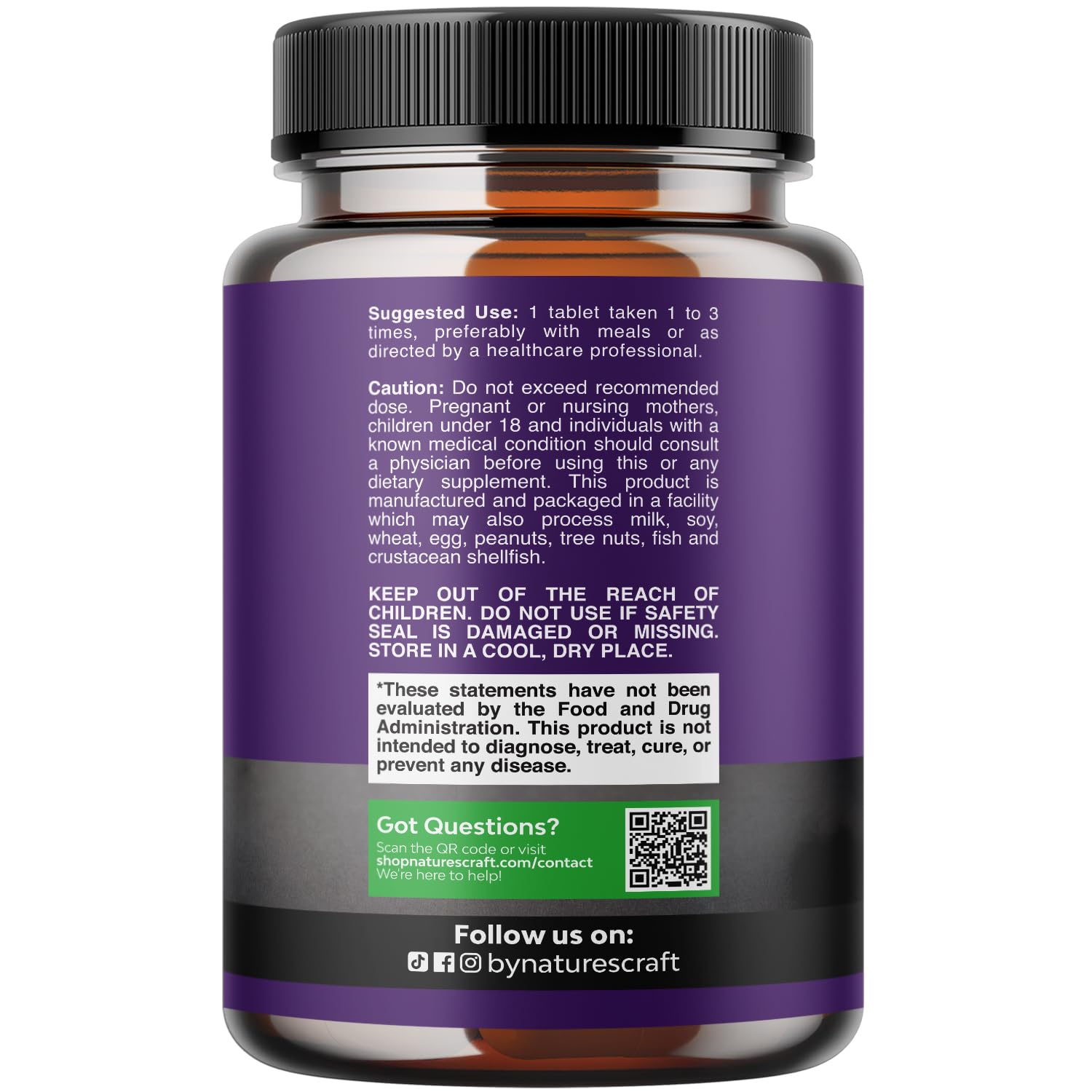 Natures Craft Ashwaganda tablettes soutien hormonal pour femmes et hommes.