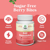 Natures Craft B12 Gummies — vue rapprochée de la texture gélifiée.