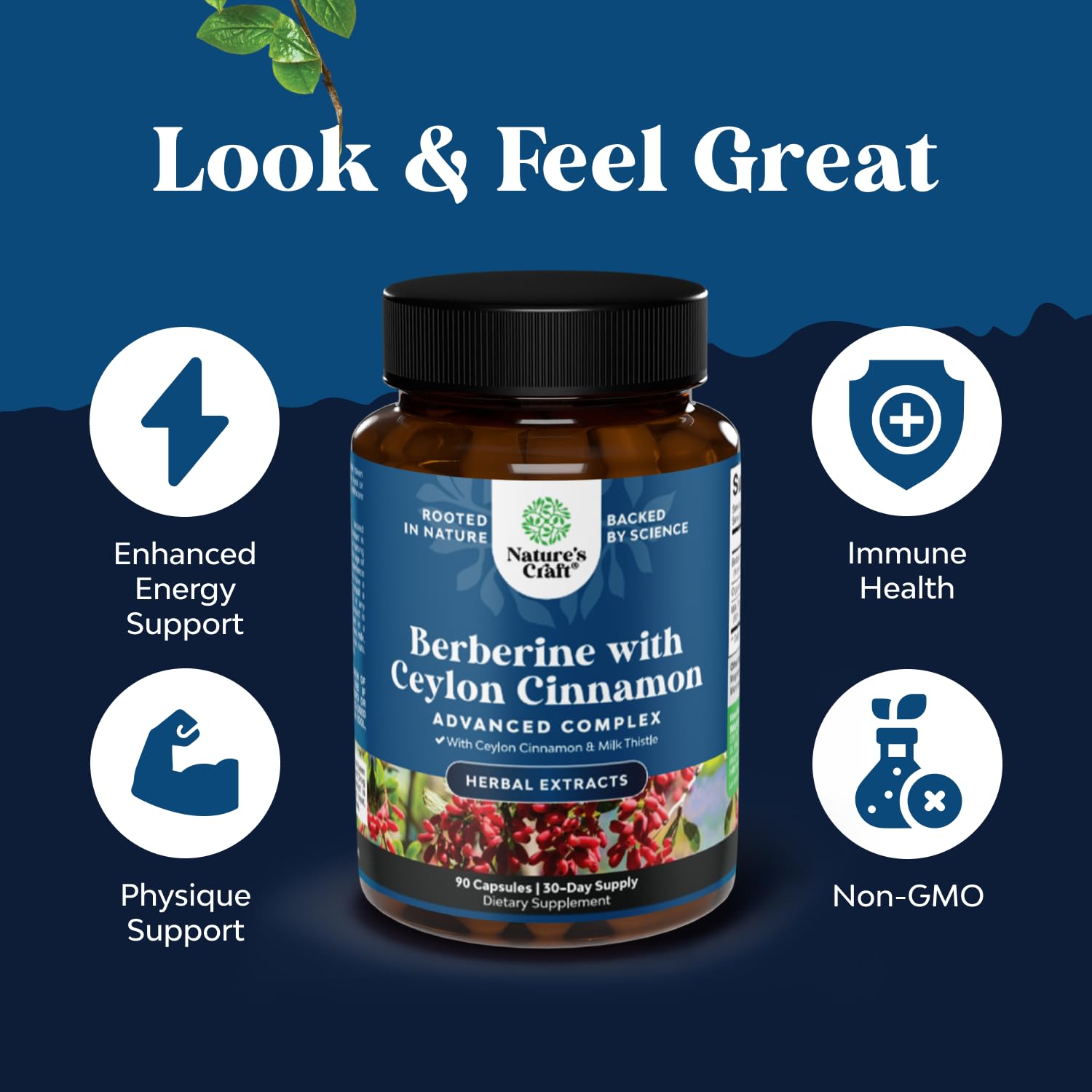 Natures Craft Activateur AMPK – capsules visibles, peut soutenir le métabolisme et l'énergie.