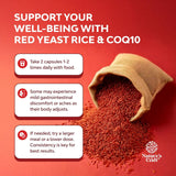 Natures Craft emballage levure rouge riz CoQ10 – présentation soignee et pratique