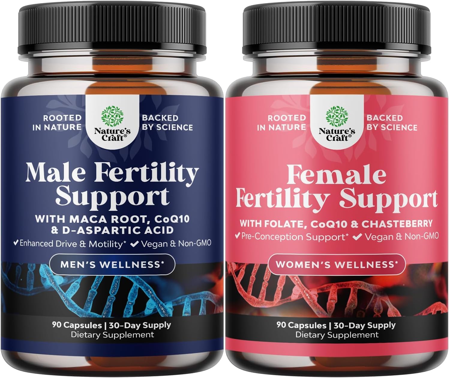 Natures Craft Bundle Fertilite – bouteille pratique pour couples en projet.