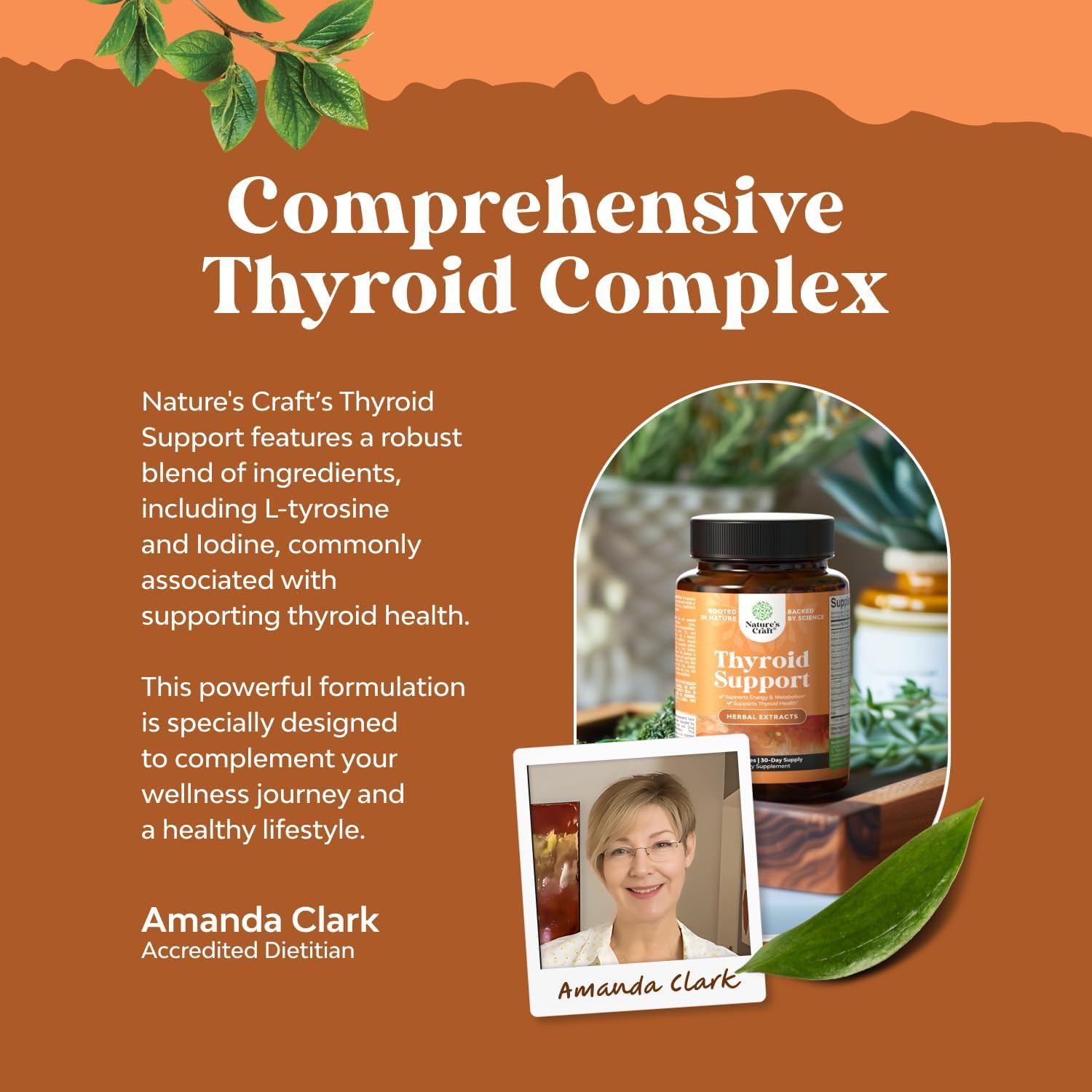 Natures Craft: capsules thyroïde énergie pour concentration et vitalité quotidiennes.
