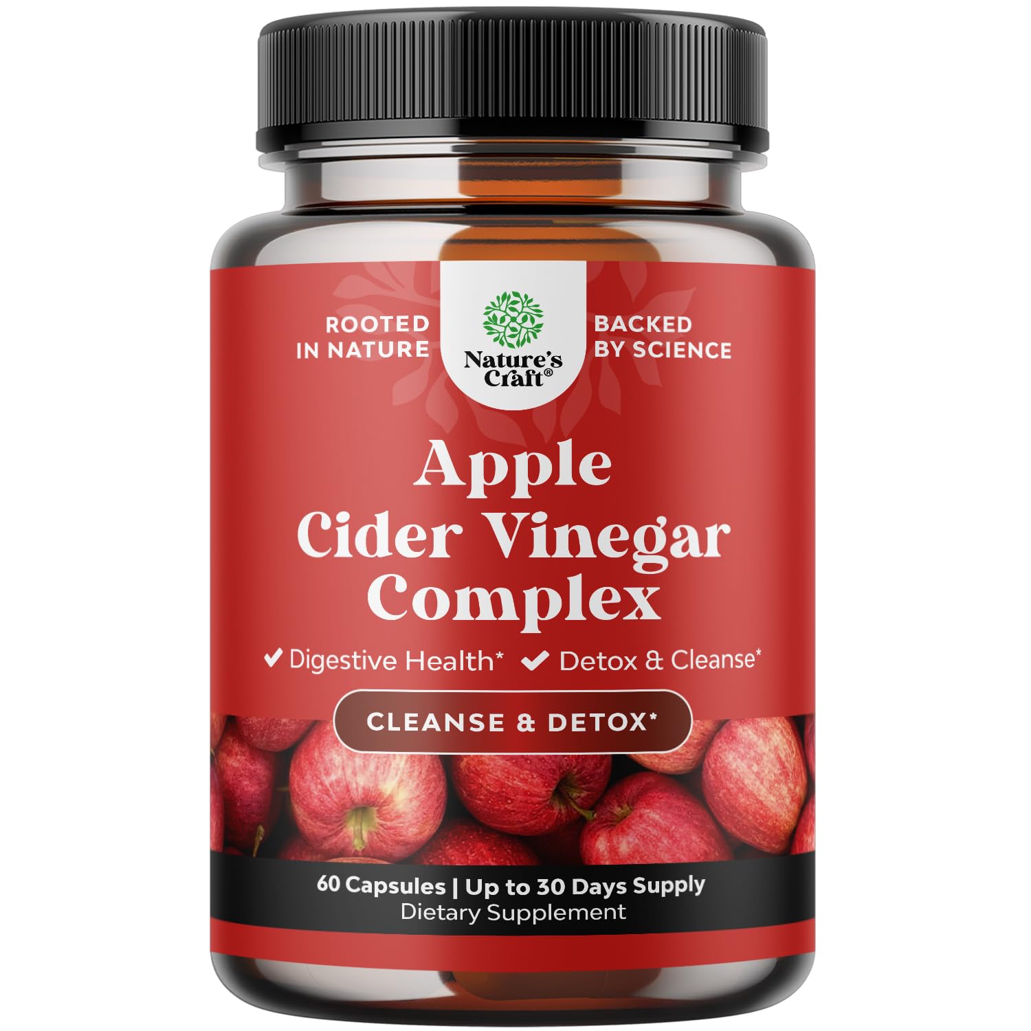 Natures Craft capsules Vinaigre de Pomme, soutien digestion au quotidien
