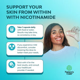 Natures Craft Niacinamide 500mg, soutien cerveau et concentration pour la journée.