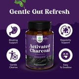 Capsules Charbon Actif Natures Craft – absorption des substances indésirables pour confort digestif