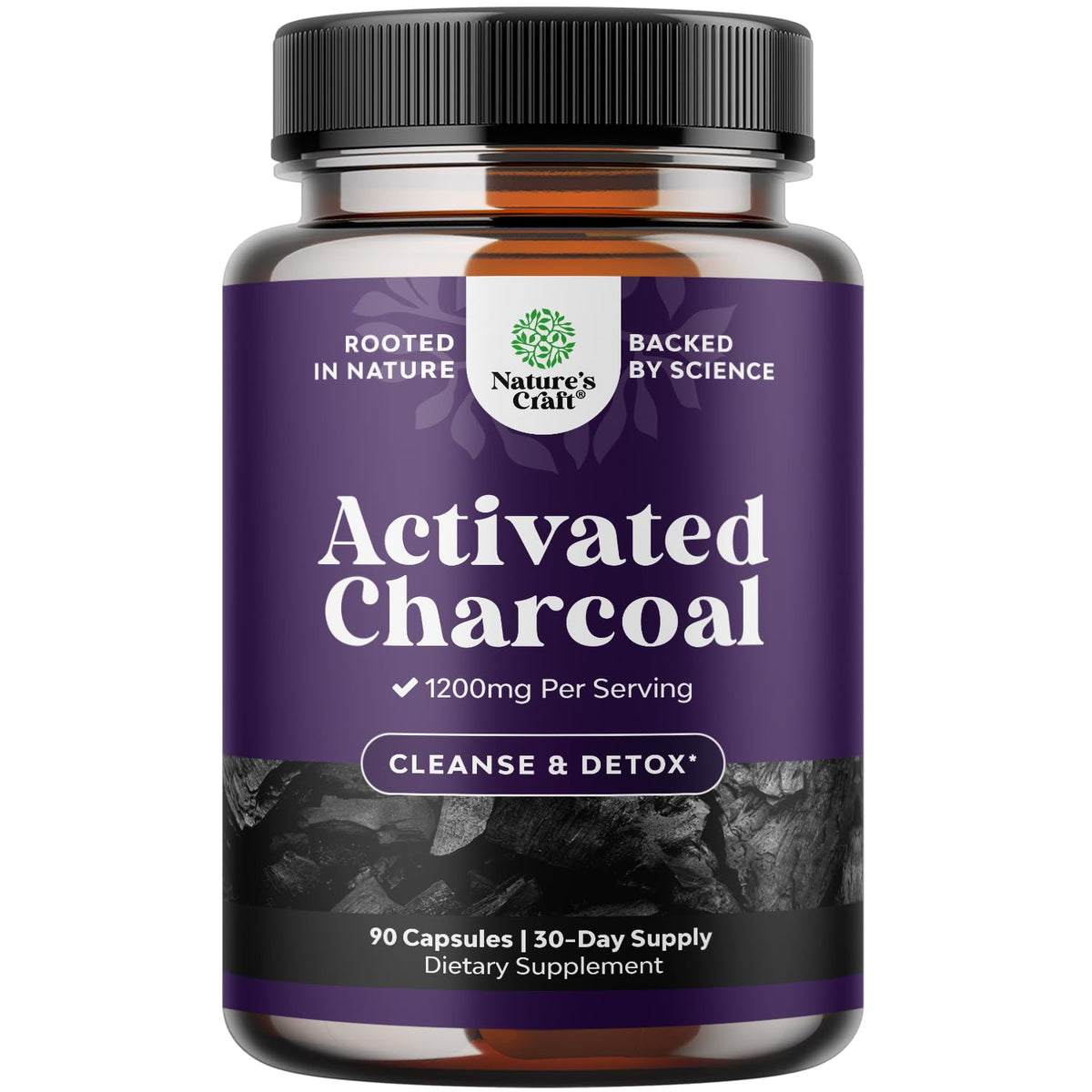 Natures Craft Charbon Actif en bouteille – detox coco pour purification en douceur