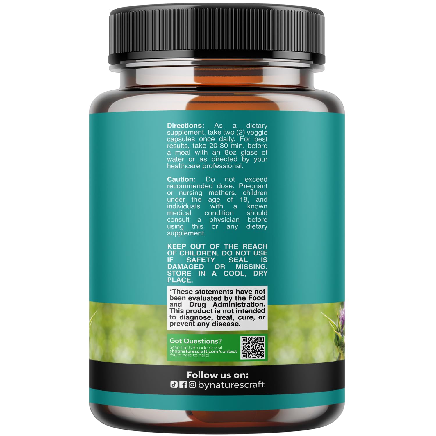 Natures Craft Capsules chardon-marie: prise facile pour une digestion plus légère.