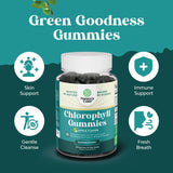 Étiquette Natures Craft chlorophylle indiquant vegan et sans GMO.
