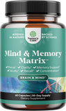 Natures Craft Complément Cerveau – Bouteille de capsules pour la concentration soutenue.