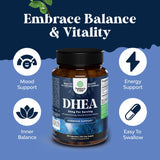 Natures Craft DHEA 25mg — Capsules faciles à intégrer dans la routine journalière.