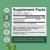 Capsule Natures Craft DPP‑IV – aide potentielle à la digestion du gluten.