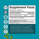 Niacinamide 500mg, énergie mitochondriale et clarté mentale en capsules Natures Craft.