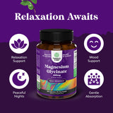 Étiquette précise de magnésium glycinate 400 mg sur le packaging Natures Craft
