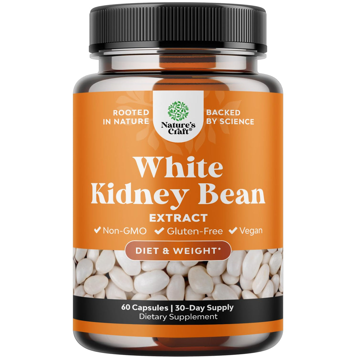 Natures Craft extrait haricot blanc capsules, aide potentielle à la gestion des glucides