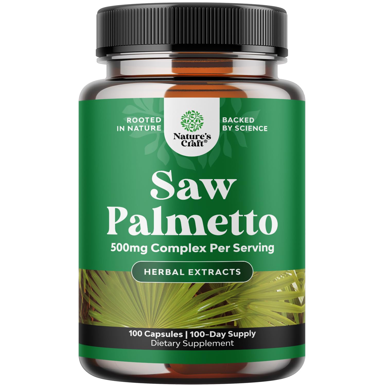 Natures Craft Extrait Saw Palmetto – 100 capsules pour un soutien naturel.