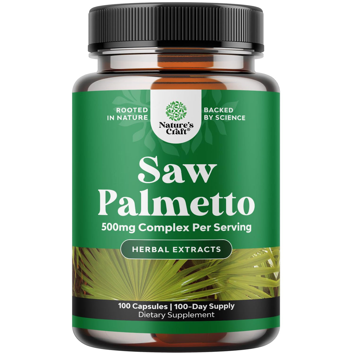 Natures Craft Extrait Saw Palmetto – 100 capsules pour un soutien naturel.