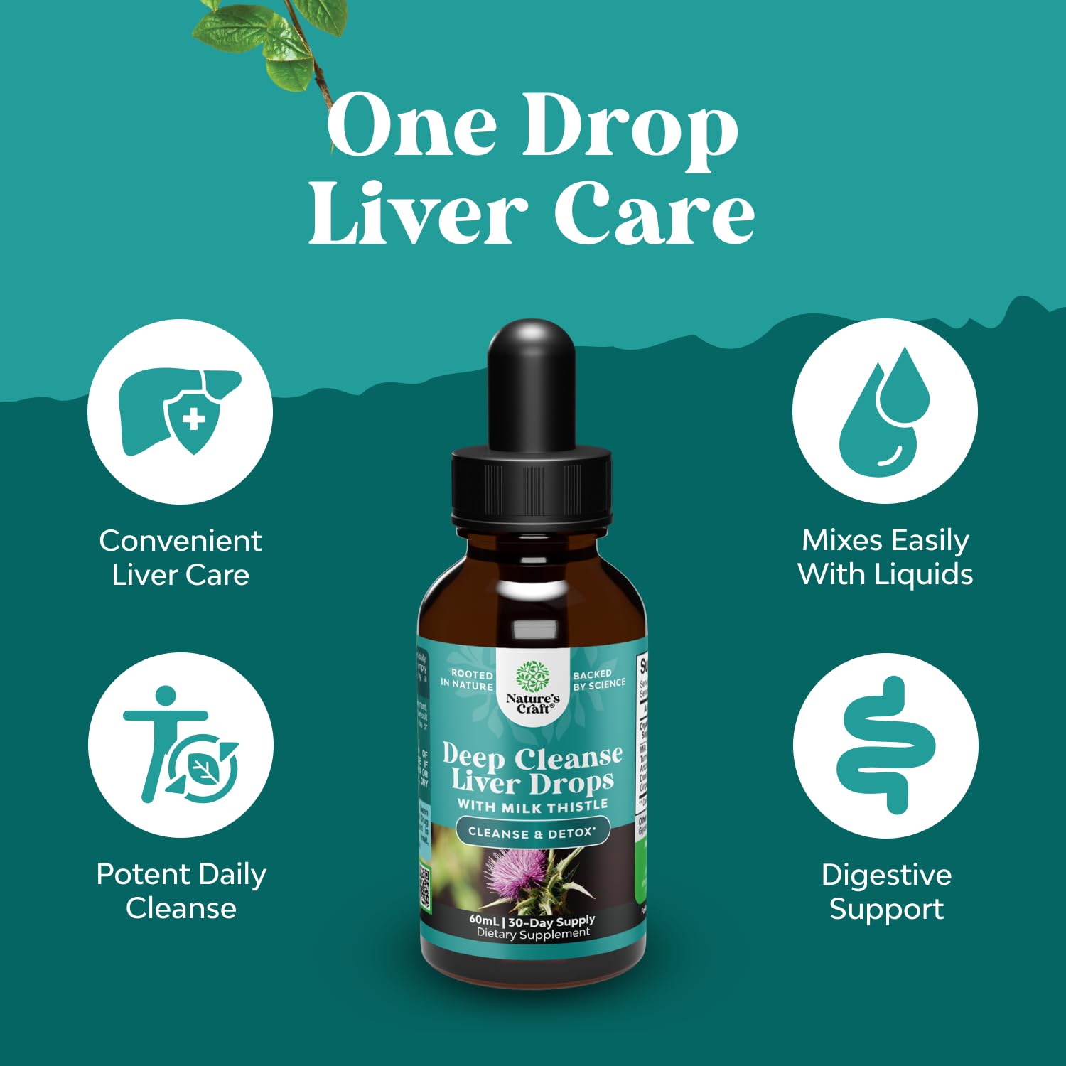 Natures Craft feuille d'artichaut pour soutien digestif et detox.