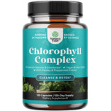 Gélules chlorophylle Natures Craft dans la bouteille, soutien quotidien et fraîcheur.