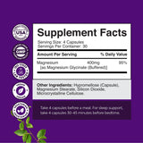 Gélules magnésium glycinate 400 mg de Natures Craft prêtes à être avalées