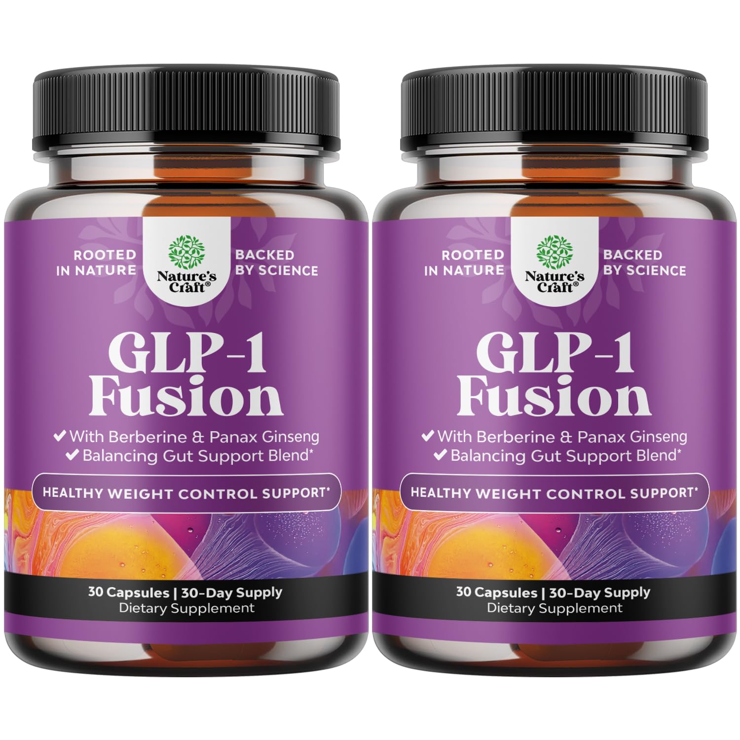 Natures Craft GLP-1 Berberine Complex, bouteille prête pour la routine quotidienne.