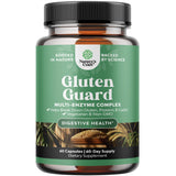 Natures Craft gluten digestive enzymes, bouteille claire, soutien digestif après repas.