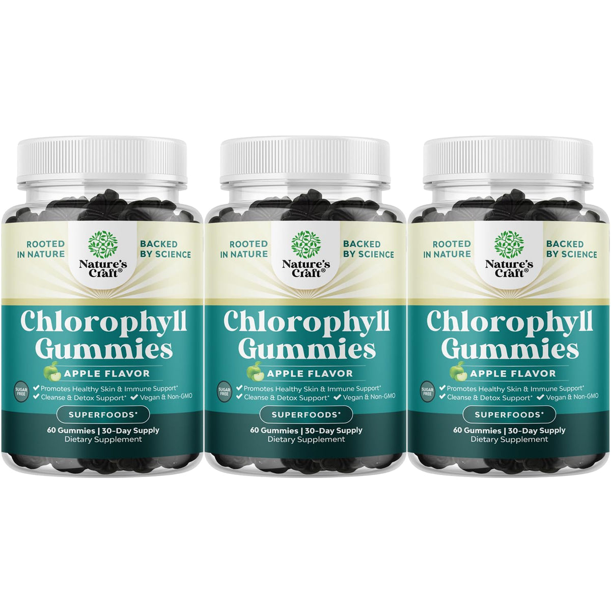 Gommes chlorophylle Natures Craft – boîte affichée, fraîcheur potentielle et bien-être.
