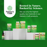 Étiquette claire de Natures Craft, pratique pour une routine bien organisée.