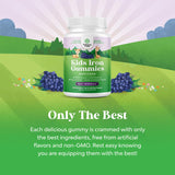 Gommes fer-enfants-vitamine-b12 par Natures Craft, soutien nutritionnel quotidien.