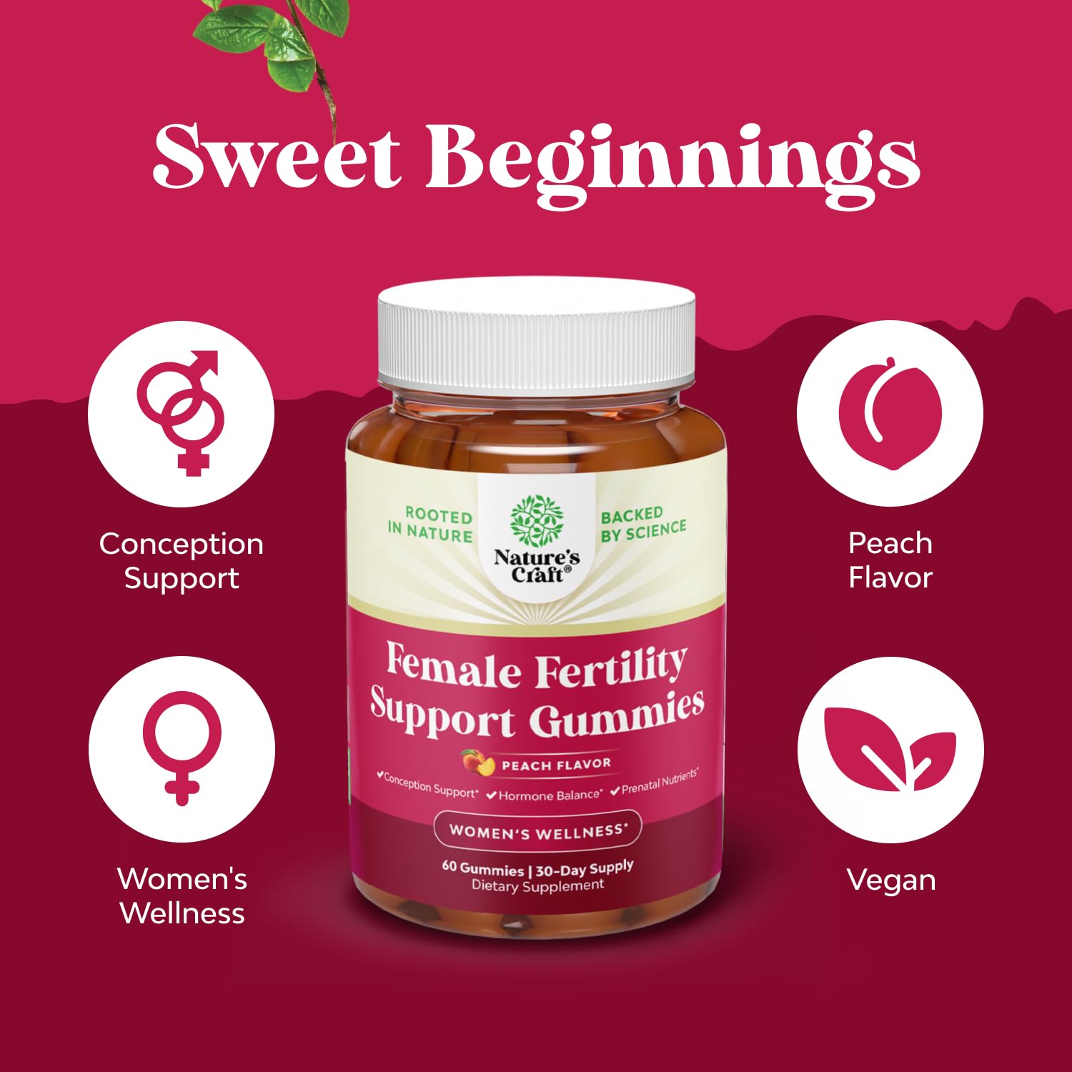 Gommes Fertilité Natures Craft liste d'ingrédients et nutriments