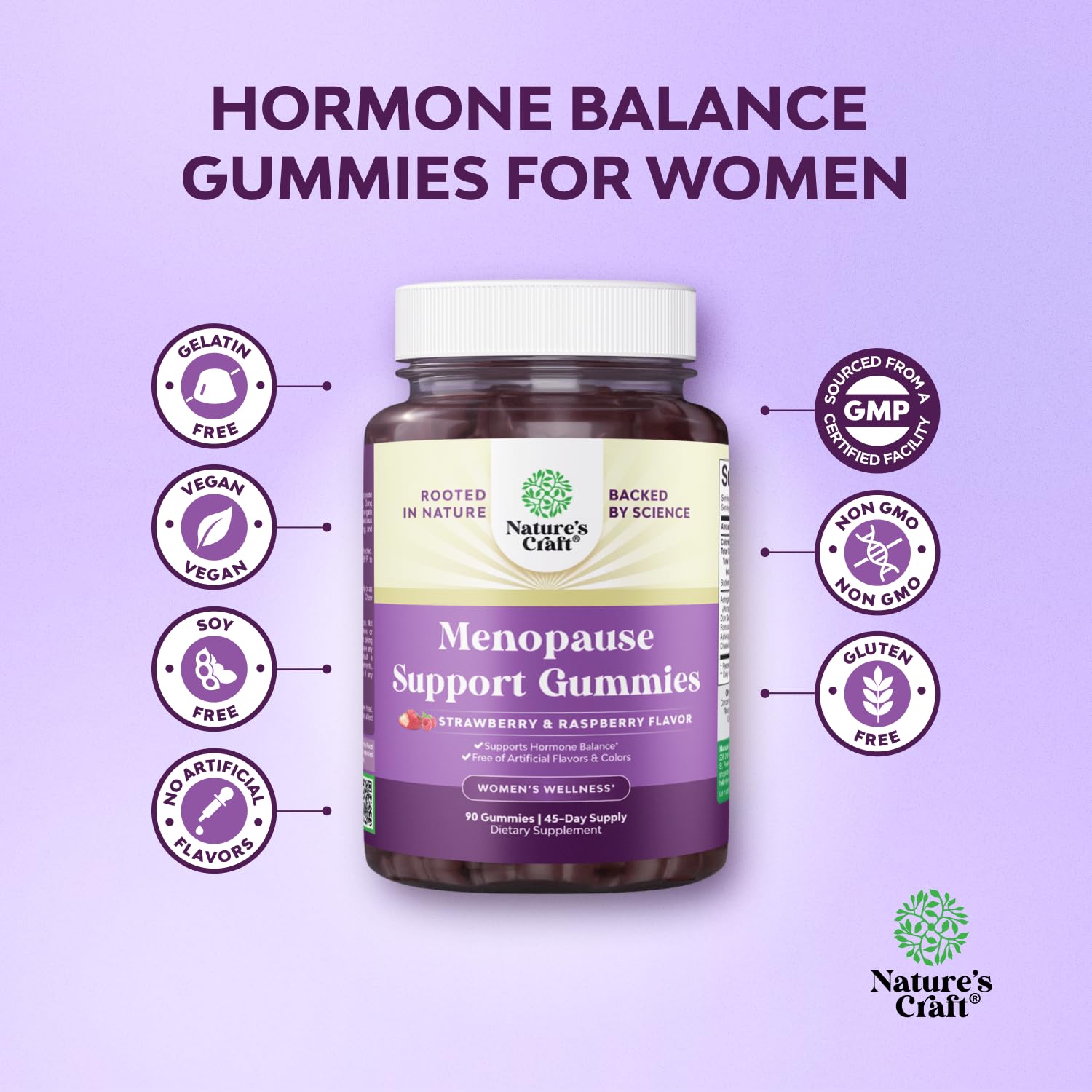 Gommes ménopause Natures Craft – Utilisation quotidienne recommandée pour plus de praticité.