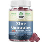 Gommes zinc Natures Craft 50 mg – Bouteille: soutien immunitaire potentiel.